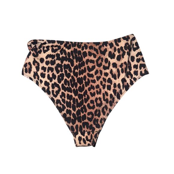 NWOT GANNI Leopard Print Bikini Bottoms Size Small Swimwear - Picture 3 of 4